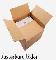 emballage justerbar låda